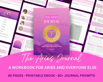 The Aries Journal * Astrology ebook guide and workbook * aries season worksheets * DIY astrology reading for Aries, Mars & the first house *