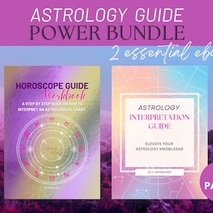 Astrology Interpretation Guide & Workbook Bundle horoscope ebook printable pdf ebook learn astrology Astrology Journal and Guide image 1