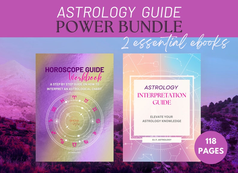 Astrology Interpretation Guide & Workbook Bundle horoscope ebook printable pdf ebook learn astrology Astrology Journal and Guide image 1