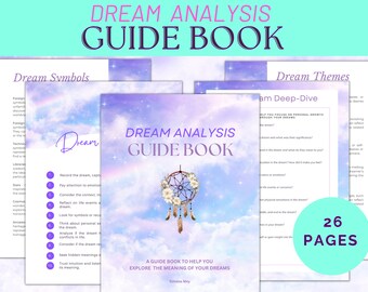 Drömtydningsguide e-bok * Mystisk drömguide * Utskrivbar pdf * Analys av drömsymboler * Dagbok och arbetsbok för självupptäckt