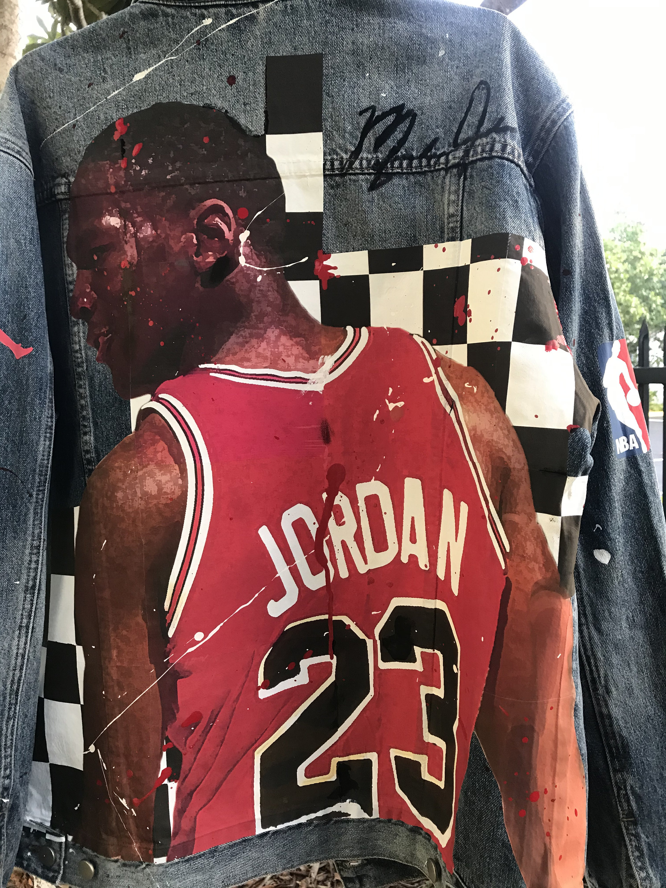 Michael Jordan Denim Jacket Etsy Canada