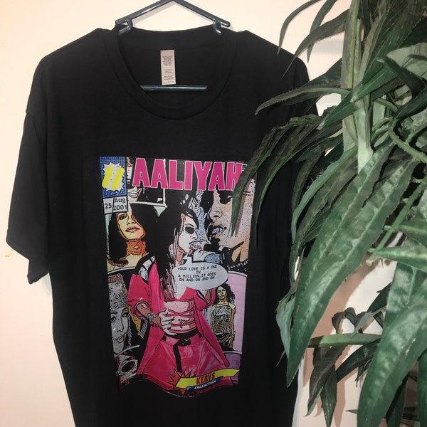 Rip Aaliyah shirt comic book and one in a million lyrics