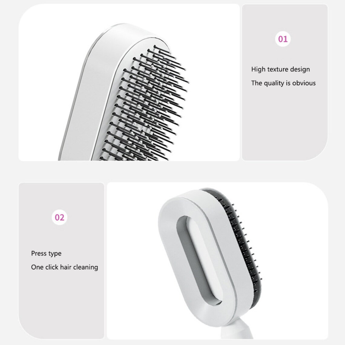 Self Cleaning Hair Brush for Women Onekey Cleaning Hair Loss Etsy