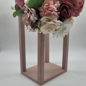 Handmade Floral Lantern Centerpiece: Set of 3 Pink Wedding Table Decor