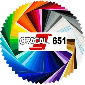 (50 Sheets) Oracal 651 Matte Black Adhesive Craft Vinyl for Cricut, Silhouette, Cameo, Craft Cutters, Printers, and Decals - 12 inch x 12 inch - Gloss
