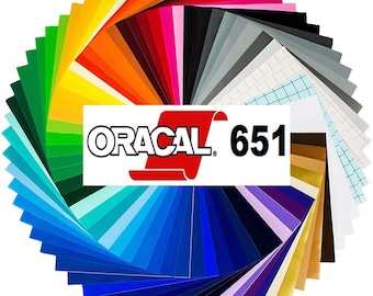 Oracal 651 Vinyl Complete Starter Pack - 63 Colors - 12"X12" Vinyl Sheets for Silhouette, Cricut, Cameo