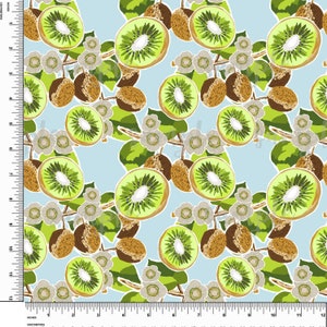 Tropical, Kiwi, Fruits, Fleurs. Thème BCBG. Lilly P inspiré. Vinyle à motif imprimé. Adhésif ou vinyle de transfert thermique (HTV). Conception #319