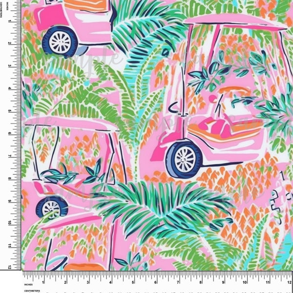 Pink, Cars, Tropical. Preppy Theme. Palm Beach. Lilly P inspired.Printed Pattern Vinyl. Adhesive or Heat Transfer Vinyl (HTV). Design #66