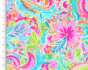 Floral, Flower, Bright. Preppy Theme. Lilly P inspired. Printed Pattern Vinyl. Adhesive or Heat Transfer Vinyl (HTV). Design #261