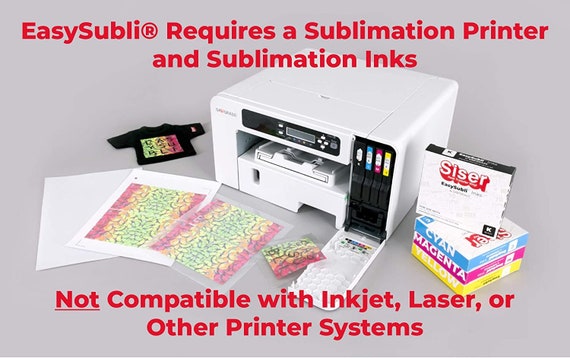 Siser EasySubli HTV - Printable Sublimation Heat Transfer Vinyl - 10 Sheets  of EasySubli (8.4x11) and 10 Sheets of EasySubli Mask (8x10)