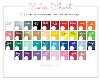 Siser EasyPSV 12" x 12" Adhesive Vinyl Sheets. Permanent Outdoor Decal. For use with Cricut, Sihouette Cutters.