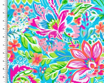 Floral, Flower, Bright. Preppy Theme. Lilly P inspired. Printed Pattern Vinyl. Adhesive or Heat Transfer Vinyl (HTV). Design #253