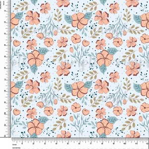 Pastelkleur, bloemen, bloemen. Preppy-thema. Lilly P geïnspireerd. Vinyl met bedrukt patroon. Zelfklevend of Heat Transfer Vinyl (HTV). Ontwerp #215