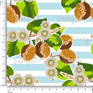 Tropical, Kiwi, Fruits, Fleurs. Thème BCBG. Lilly P inspiré. Vinyle à motif imprimé. Adhésif ou vinyle de transfert thermique (HTV). Conception #320