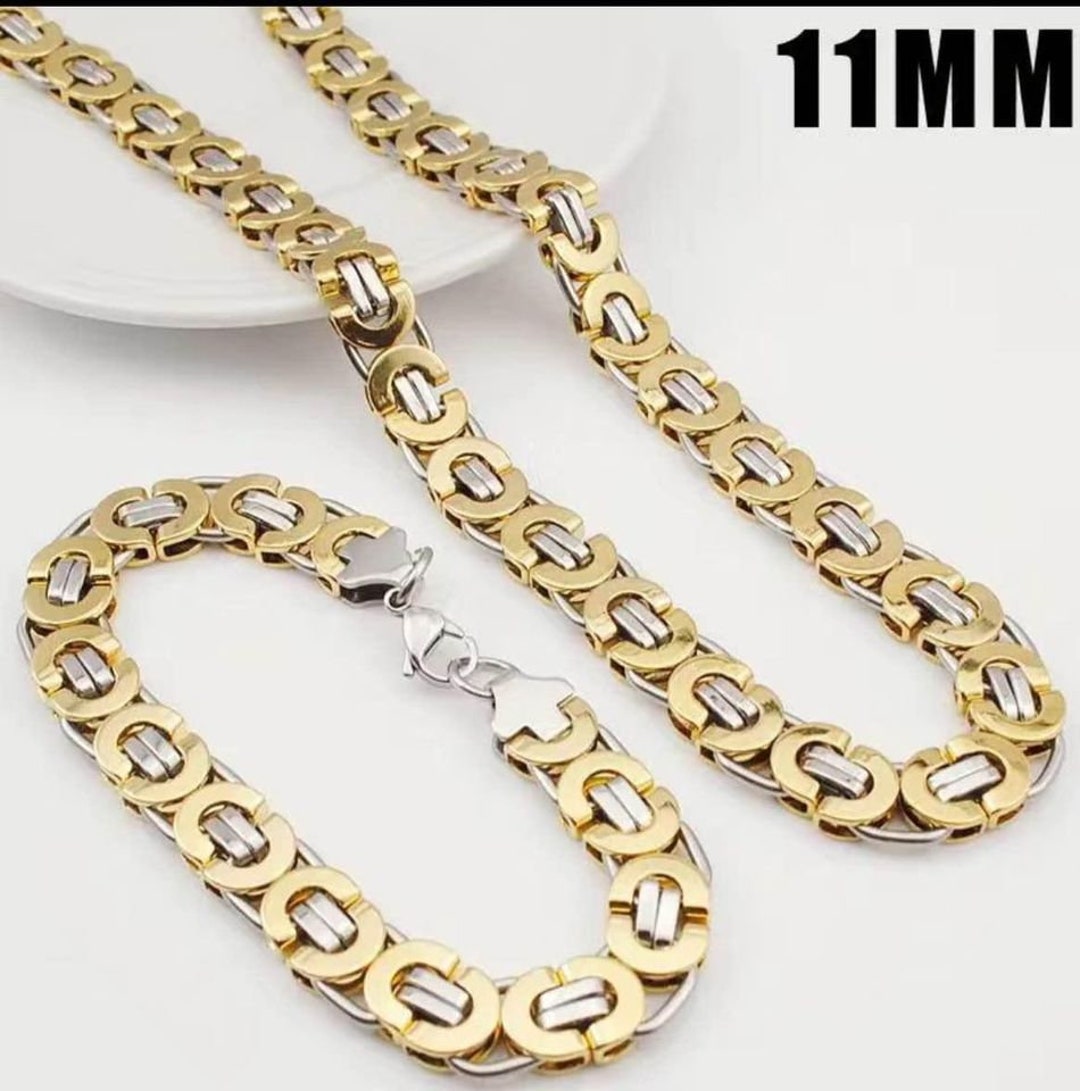 Classic Stainless Steel Men Jewelry Set Etsy