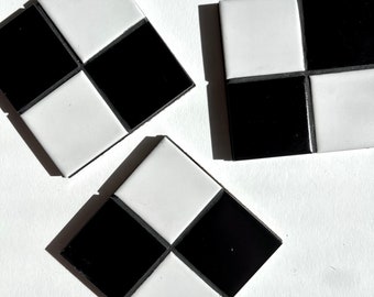 MOSCOW 4x4 Checkered Tile Coasters (SET OF 3)