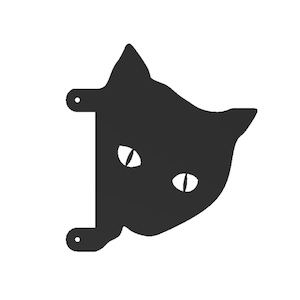 Staring Cat Metal Wall Art: Halloween, Garden Decor (.DXF & .SVG)