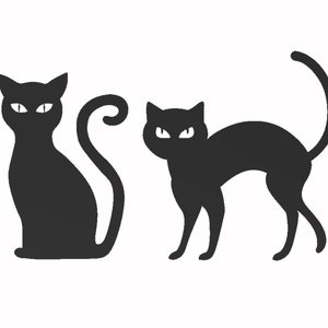 Black Cat Metal Cutting Files: Spooky Halloween Decor (SVG, DXF Digital Download)