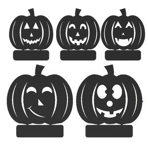 Pumpkin 5 Pack Standing DIY .DXF Files / Fall Pumpkins / Halloween ...