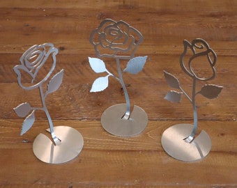 Set metalen roosjes .DXF-bestand: lasergesneden stalen roosontwerpen (digitale download)