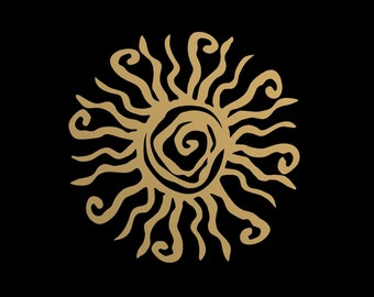 Wacky Sun Metal Art .DXF-bestand: lasergesneden staalontwerp (digitale download)