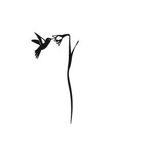 Hummingbird Garden Stakes: Metal Art, CNC-plasmalasergesneden (DXF-bestand) afbeelding 5
