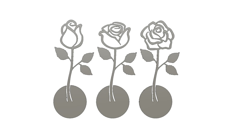 Blooming Rose Set DXF File // Metal Rose // Steel Rose // Etsy Blooming Rose Set DXF File // Metal Rose // Steel Rose // Etsy