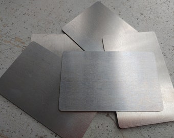 Aluminum Wallet blank  25 Per Order // Wallet Insert // Wallet Cards // Engraving // Metal Stamping // DIY Wallet Crafts // Metal Stamping /