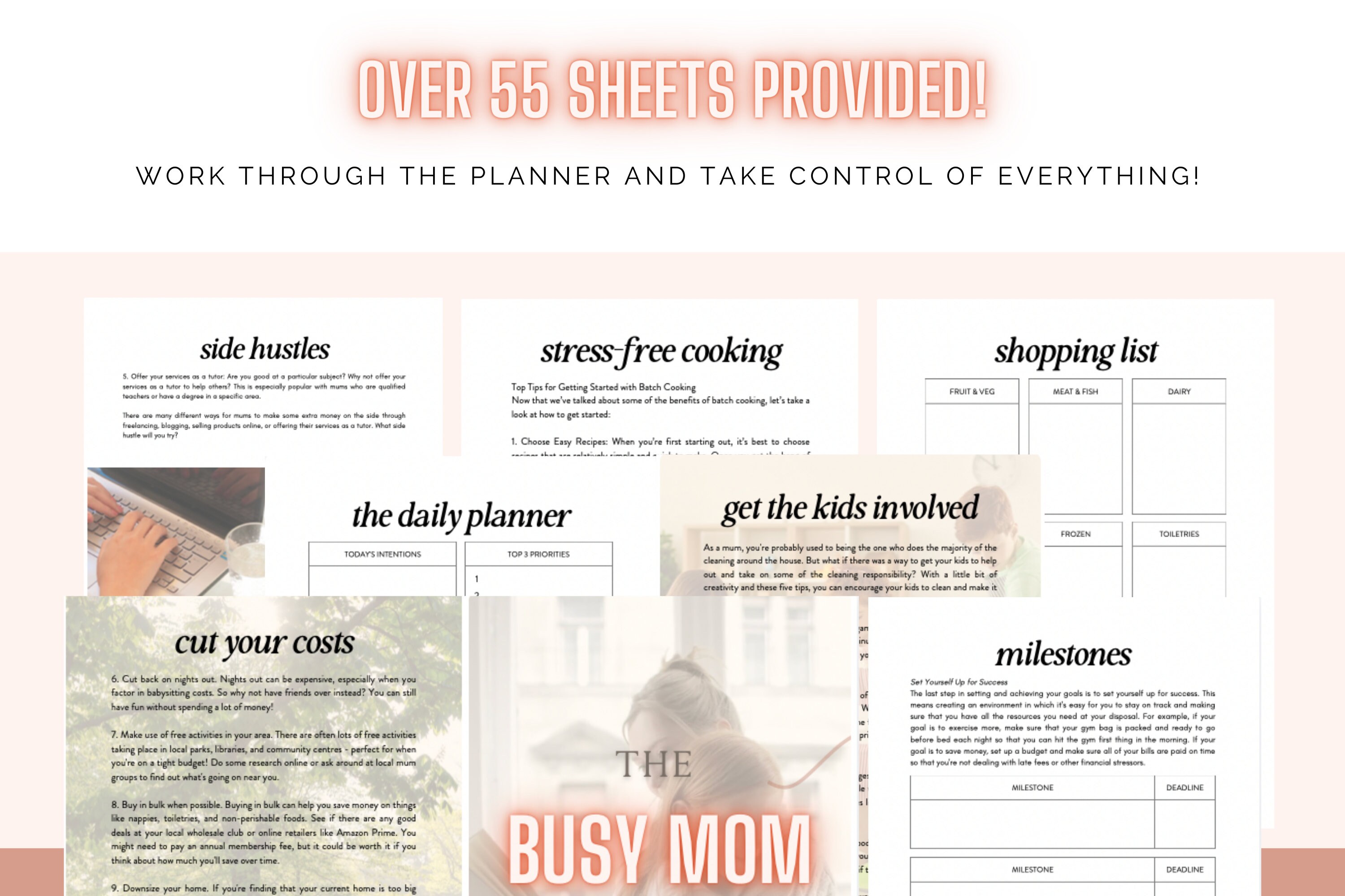 The Busy Mom Planner Printable // Digital Moms Planner / Daily Mom Home ...