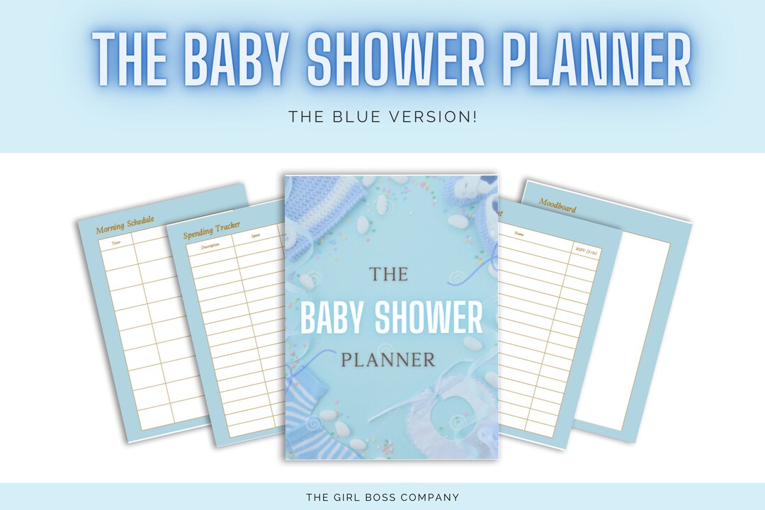 The Blue Baby Shower Planner Printable // Baby Shower Planning Guide