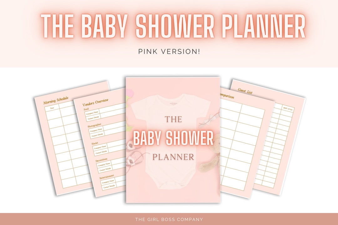 The Pink Baby Shower Planner Printable // Baby Shower Planning Guide