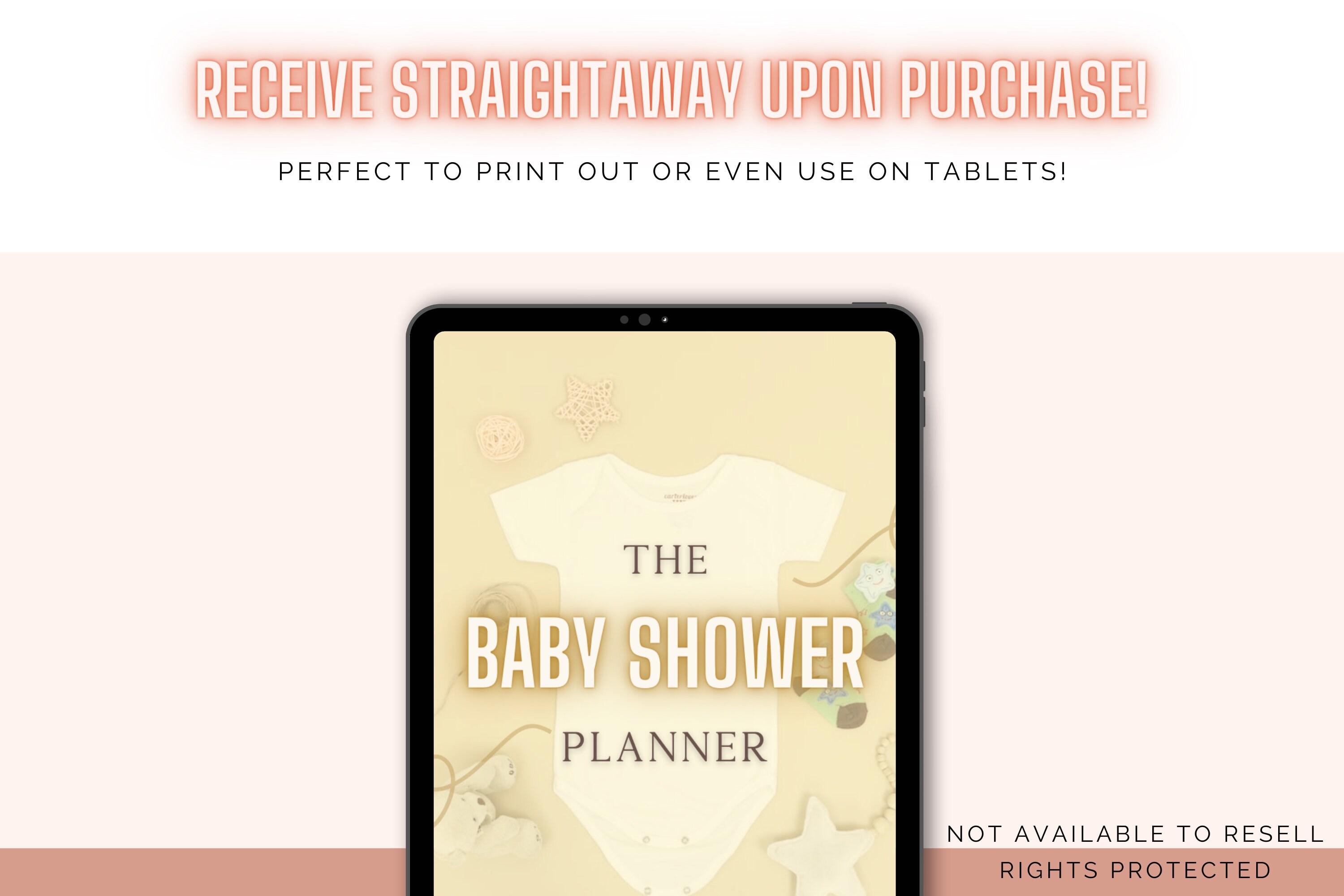 The Baby Shower Planner Printable neutral Colour // Baby Shower