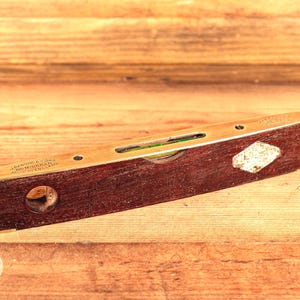 Vintage Rabone Spirit Level No 1625 Brass & Rosewood Level Birmingham England Woodworking Tool 9 Inch