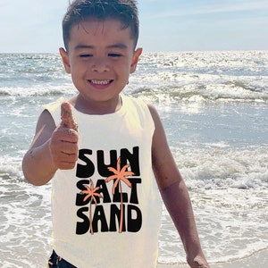 SUN SALT SAND Tank Top für Jungen, Kleinkind Jungen Tanks, Jungen Sommer Kleidung, Jungen Tank Tops 2t 3t 4t, Jungen Strand Tank Top, Jungen Urlaub Kleidung