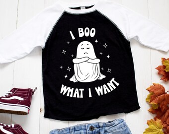 I Boo What I Want Boy's Halloween Shirt, Halloween Tee voor jongens, 2T boy's halloween tshirts, herfstkleding voor jongens, peuter jongen vallen shirts