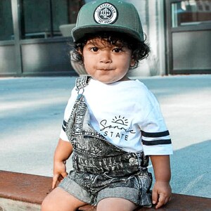 Everyday Toddler Boys White T-shirt Striped Sleeves, boy shirts, toddler boy tshirt, baby boy clothes, kids shirts for boys, boy clothing