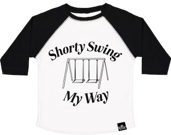 SHORTY SWING My WAY Boys Baseball Tee Shirt, jaren 90 peuter jongen tshirts, jaren 90 kinderkleding, schattige jongens shirts 2t, Valentijnsdag jongen shirts 3t 4t