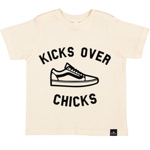 KICKS OVER CHICKS Boys T-Shirt, toddler boy tshirts, boy clothes, cute boys shirts 2t, Valentine&#39;s Day boy shirts 3t 4t, kicks before chicks