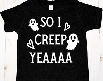 DUS IK KRUIP Halloween Baby of Peuter Shirt, Kids Halloween T-Shirts, jongens Halloween shirts, herfst shirts jongens, kinderen Halloween kleding