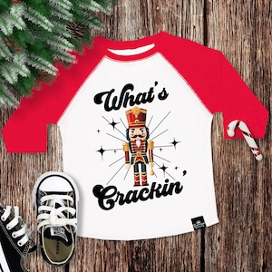 What&#39;s Crackin&#39; Nutcracker Boys Christmas Tee, kids Christmas shirts, baby boy Christmas tshirts, boys youth Christmas t-shirt, 2T 3T 4T tee