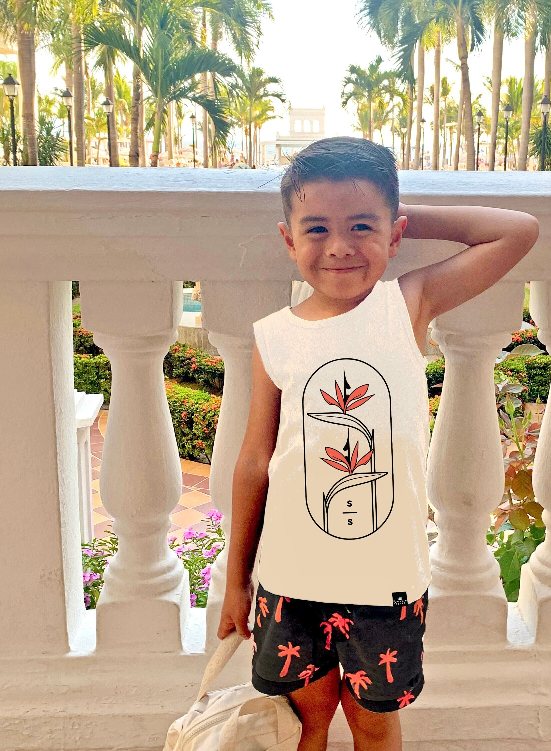 Bird of Paradise FLOWERS Boys Tank Top, toddler boys tanks, boys summer clothes, boys tank top 2t 3t 4t, boys clothing, boys beach tank top