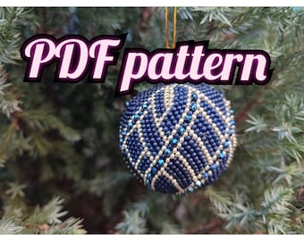 PDF Bead Crochet Pattern for 5 cm (1.97") Christmas Ornament