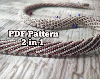 PDF Pattern beaded crochet necklace Reversible