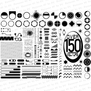 150 以上の Techwear SVG ベクター要素図形アイコン、サイバー、Y2K テクノ ロゴと未来的なアイコン、サイバーパンク、デジタル ダウンロード、グラフィック デザイン パック