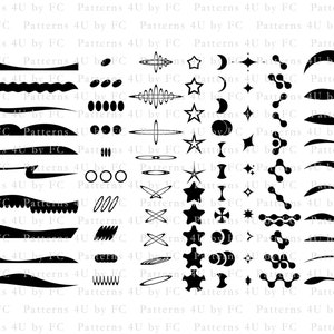 Y2K Aesthetic Super 80 Vector Icons Bundle, Vectors for Graphic Design, Logos, Clothing, Svg, Ai, Eps, Pdf, Png, 80s, back to 90s, 2000s