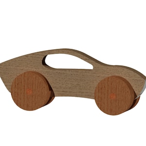Sports Car Scroll Saw Pattern: Wooden Toy Car Blueprints (PDF, PNG, JPG)