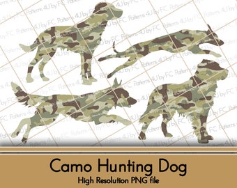 Camo Hunting Dog PNG: Old School Camouflage (4 in 1 Mini Bundle)