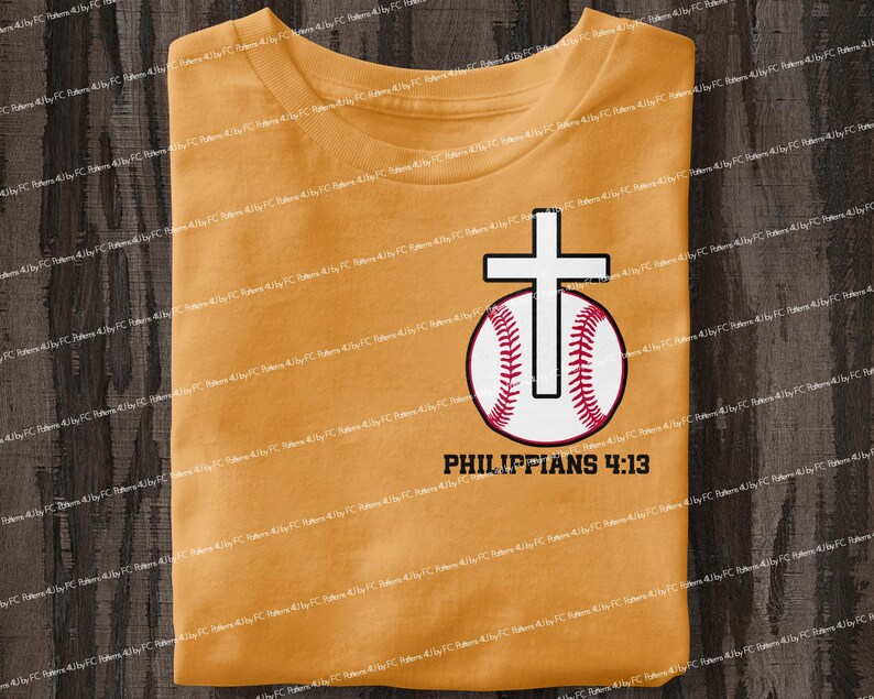Christian Baseball PNG Sublimation Shirt Design Philippians 4:13 Bible ...