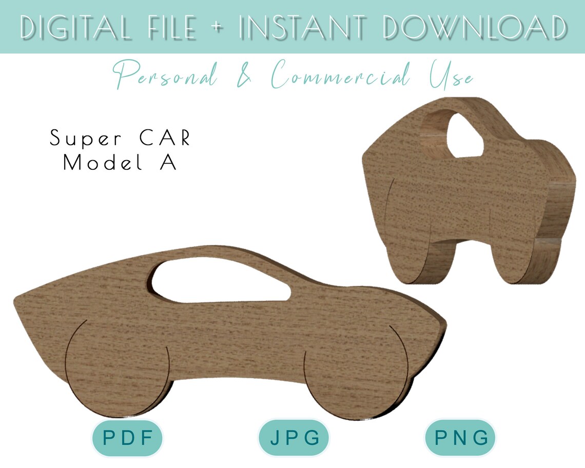 Sports Car Pattern Scroll Saw Patterns PDF PNG JPG Etsy