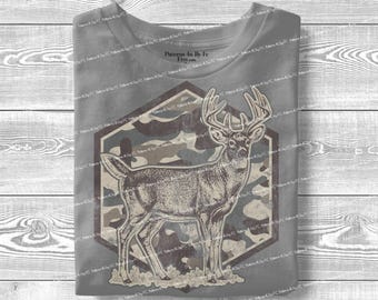 Deer Camo Hunting PNG, Marsh Old School Hunting Camouflage Design (Digital Download)